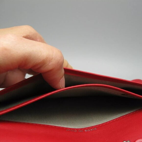 Vintage Chanel Red Caviar Leather Long Bag Wallet - Picture 12 of 16